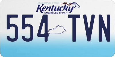 KY license plate 554TVN