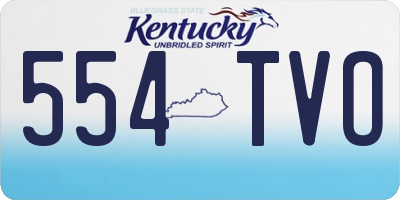 KY license plate 554TVO