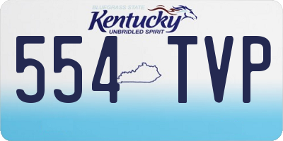 KY license plate 554TVP