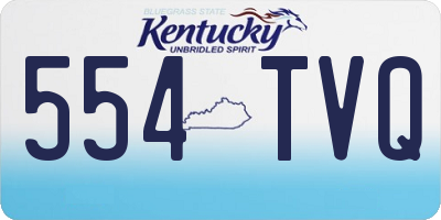 KY license plate 554TVQ