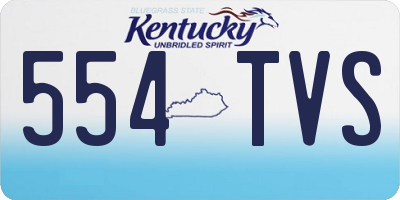 KY license plate 554TVS