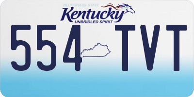 KY license plate 554TVT