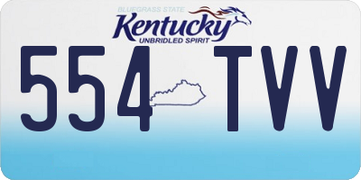 KY license plate 554TVV