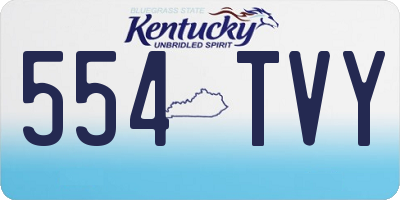 KY license plate 554TVY