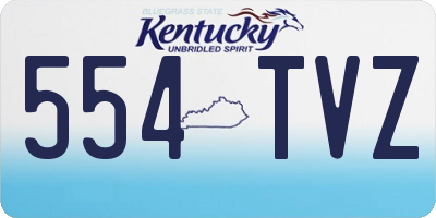 KY license plate 554TVZ