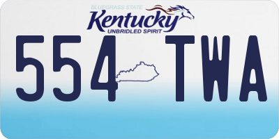 KY license plate 554TWA