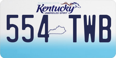 KY license plate 554TWB