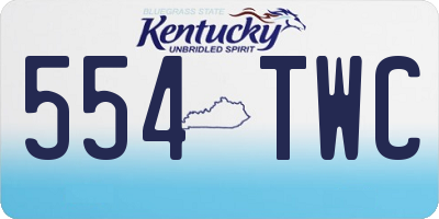 KY license plate 554TWC