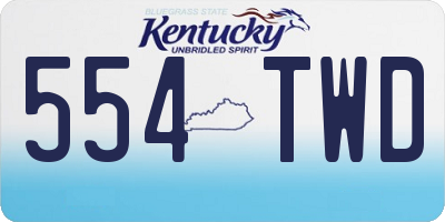 KY license plate 554TWD