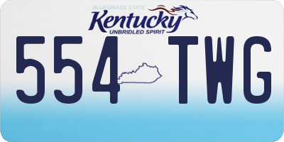 KY license plate 554TWG