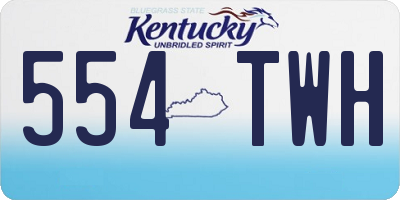 KY license plate 554TWH