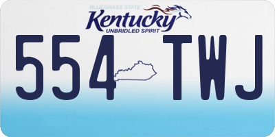 KY license plate 554TWJ