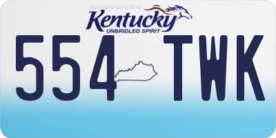 KY license plate 554TWK