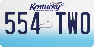 KY license plate 554TWO