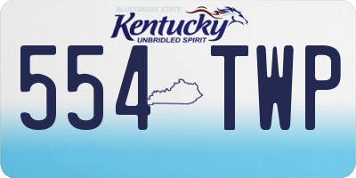 KY license plate 554TWP