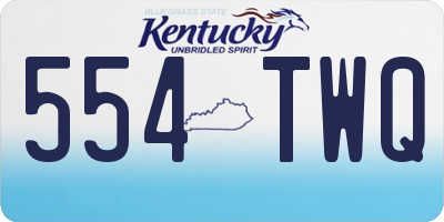 KY license plate 554TWQ
