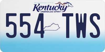KY license plate 554TWS