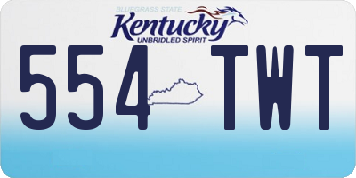KY license plate 554TWT