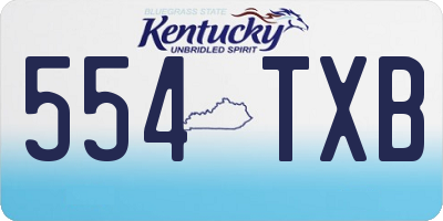 KY license plate 554TXB