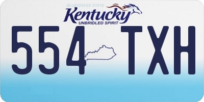 KY license plate 554TXH