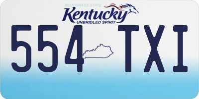 KY license plate 554TXI