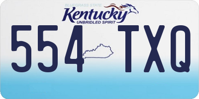 KY license plate 554TXQ