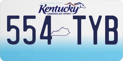 KY license plate 554TYB