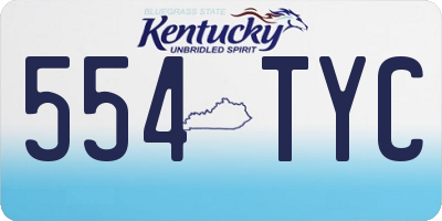 KY license plate 554TYC