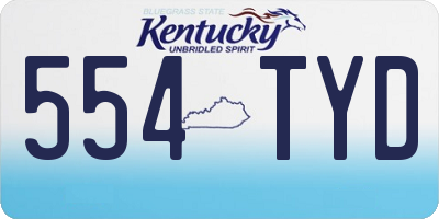 KY license plate 554TYD