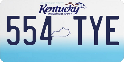 KY license plate 554TYE