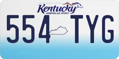 KY license plate 554TYG
