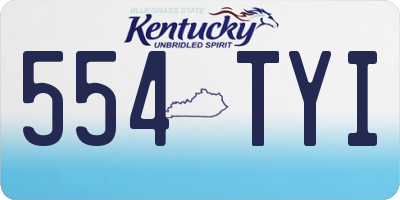 KY license plate 554TYI