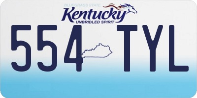 KY license plate 554TYL