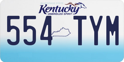 KY license plate 554TYM