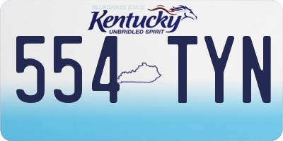 KY license plate 554TYN