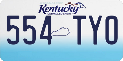 KY license plate 554TYO