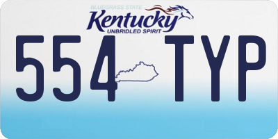 KY license plate 554TYP