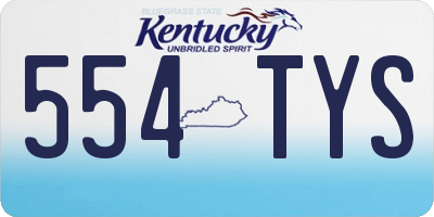 KY license plate 554TYS