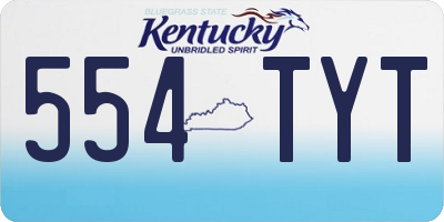 KY license plate 554TYT