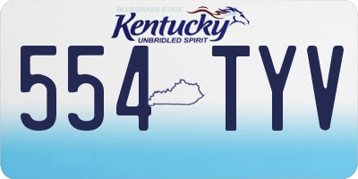 KY license plate 554TYV