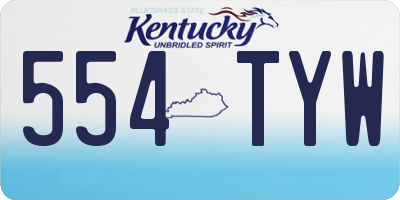 KY license plate 554TYW