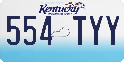KY license plate 554TYY