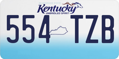 KY license plate 554TZB