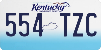 KY license plate 554TZC