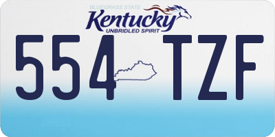 KY license plate 554TZF