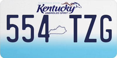 KY license plate 554TZG