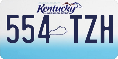 KY license plate 554TZH