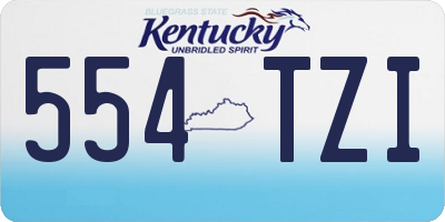 KY license plate 554TZI