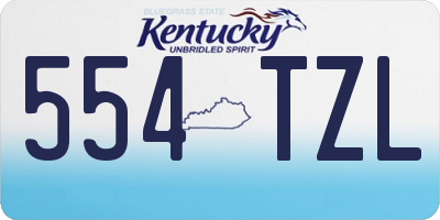 KY license plate 554TZL