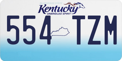 KY license plate 554TZM